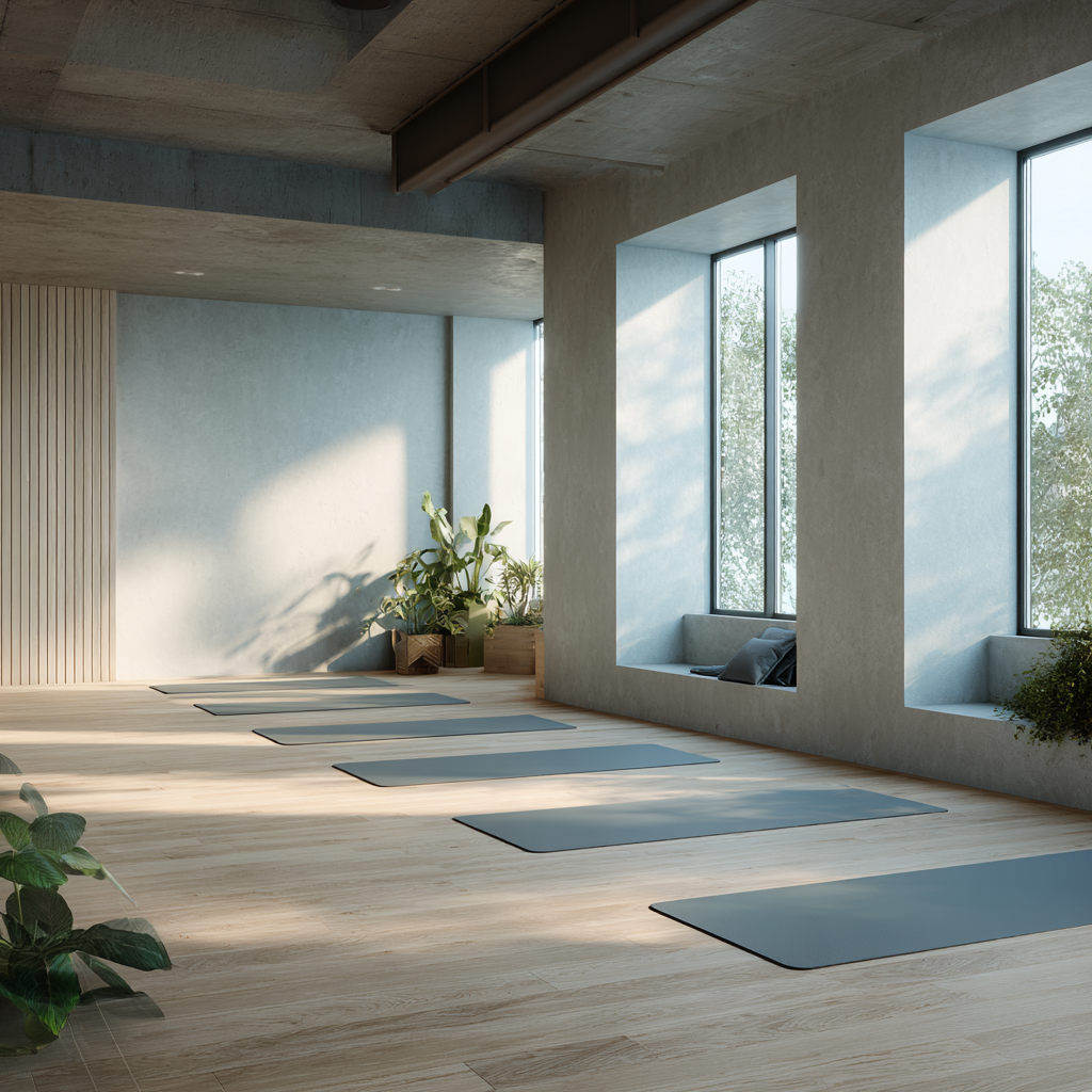 Жінка займається йогою на світанку