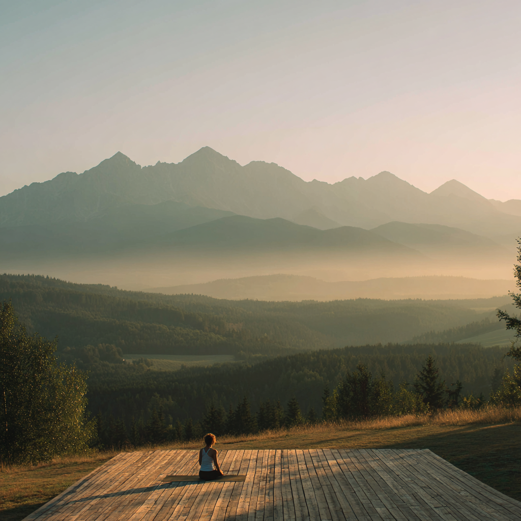 Жінка медитує